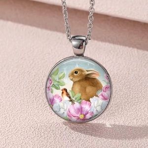 Easter Bunny Necklace Easter Rabbit Necklace Gift Easter Day Easter Accessories